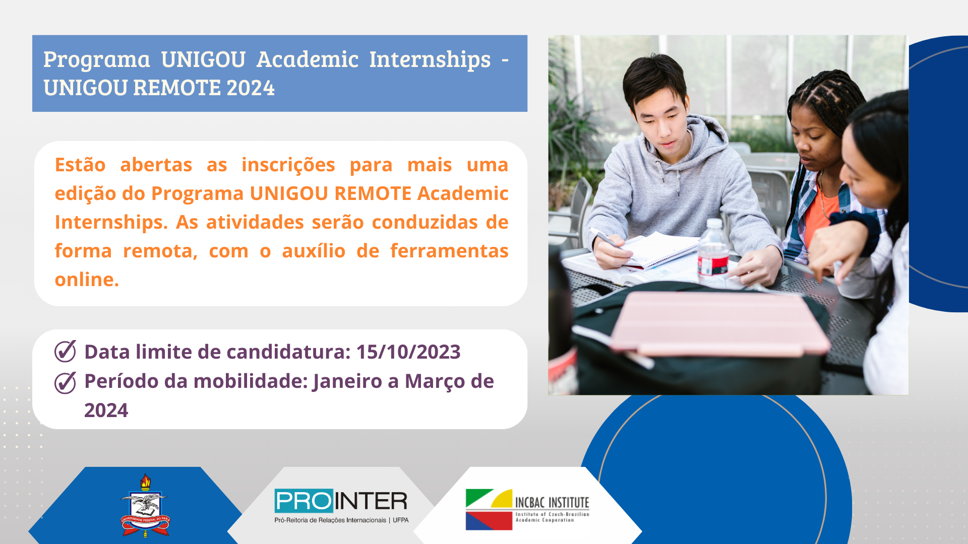 Programa UNIGOU Academic Internships - UNIGOU REMOTE 2024