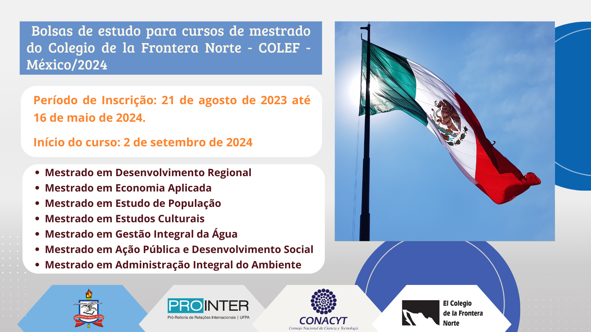 Programa de Pós-Graduação El Colef 2024 - México