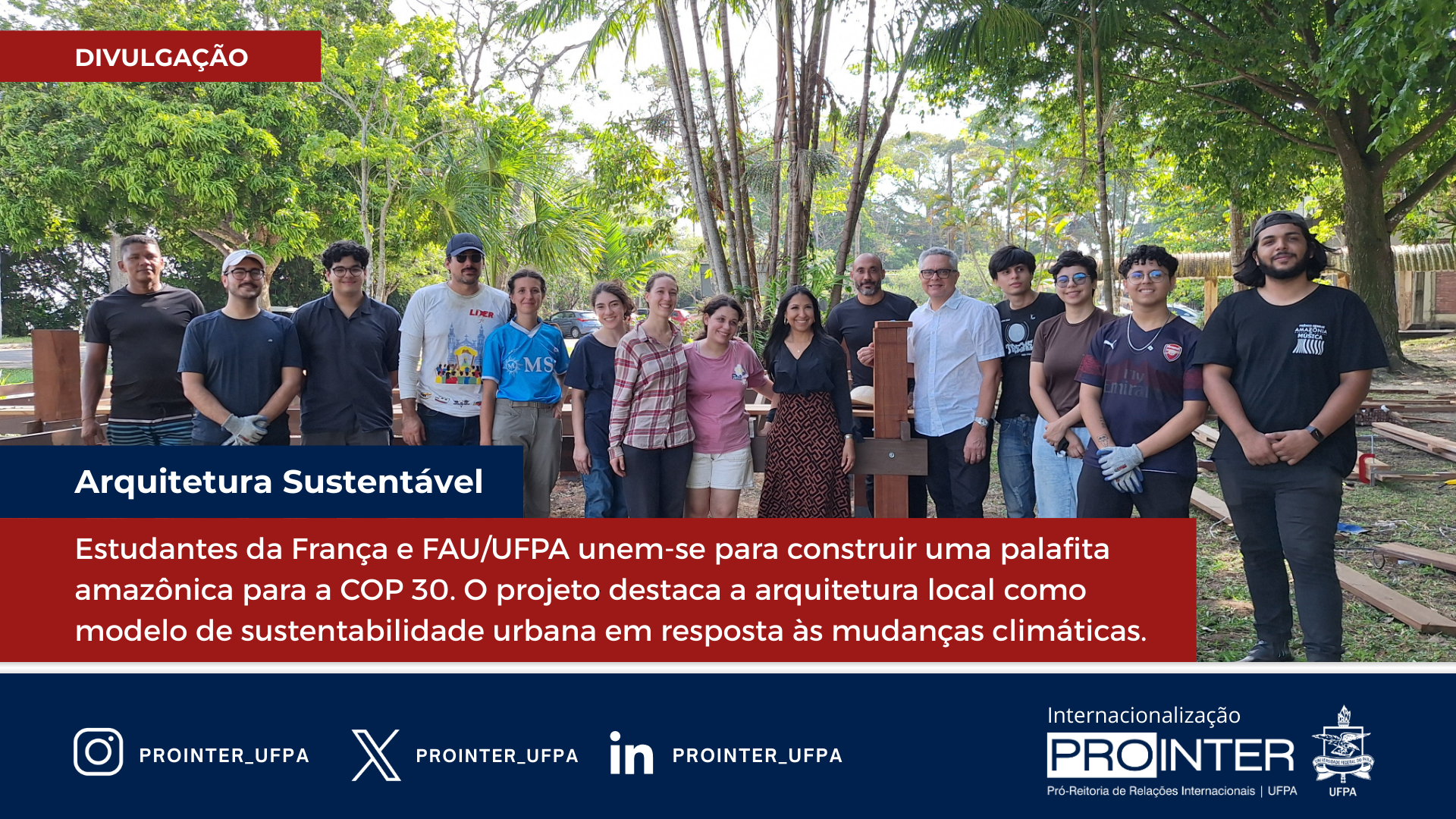 Estudantes de universidade francesa participam de projeto na FAU sobre arquitetura sustentável