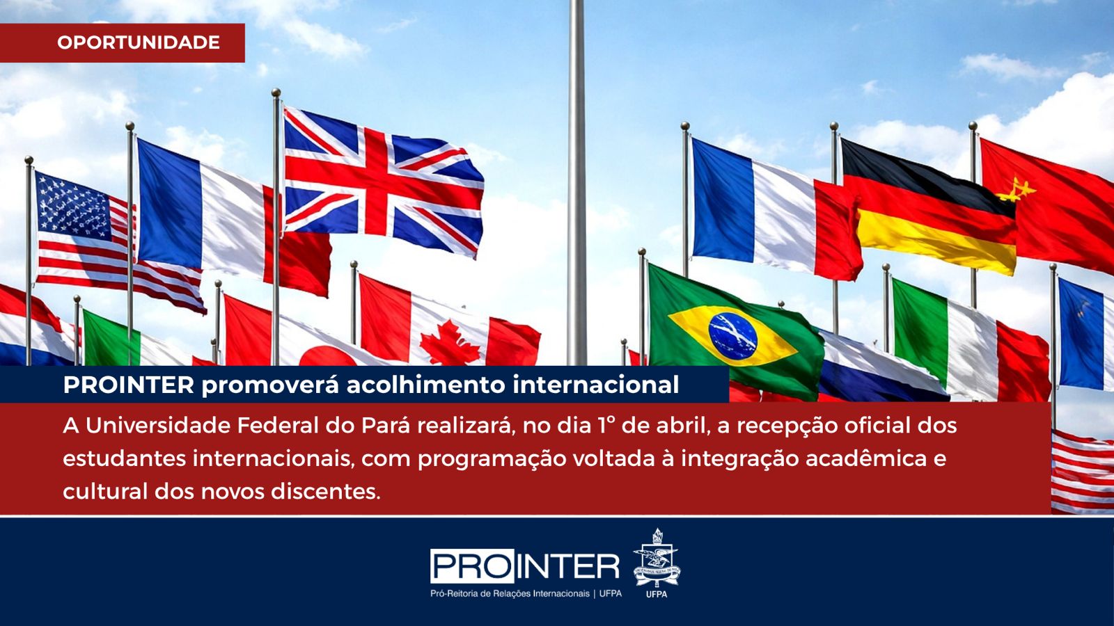 UFPA realizará recepção de estudantes internacionais para o início do semestre