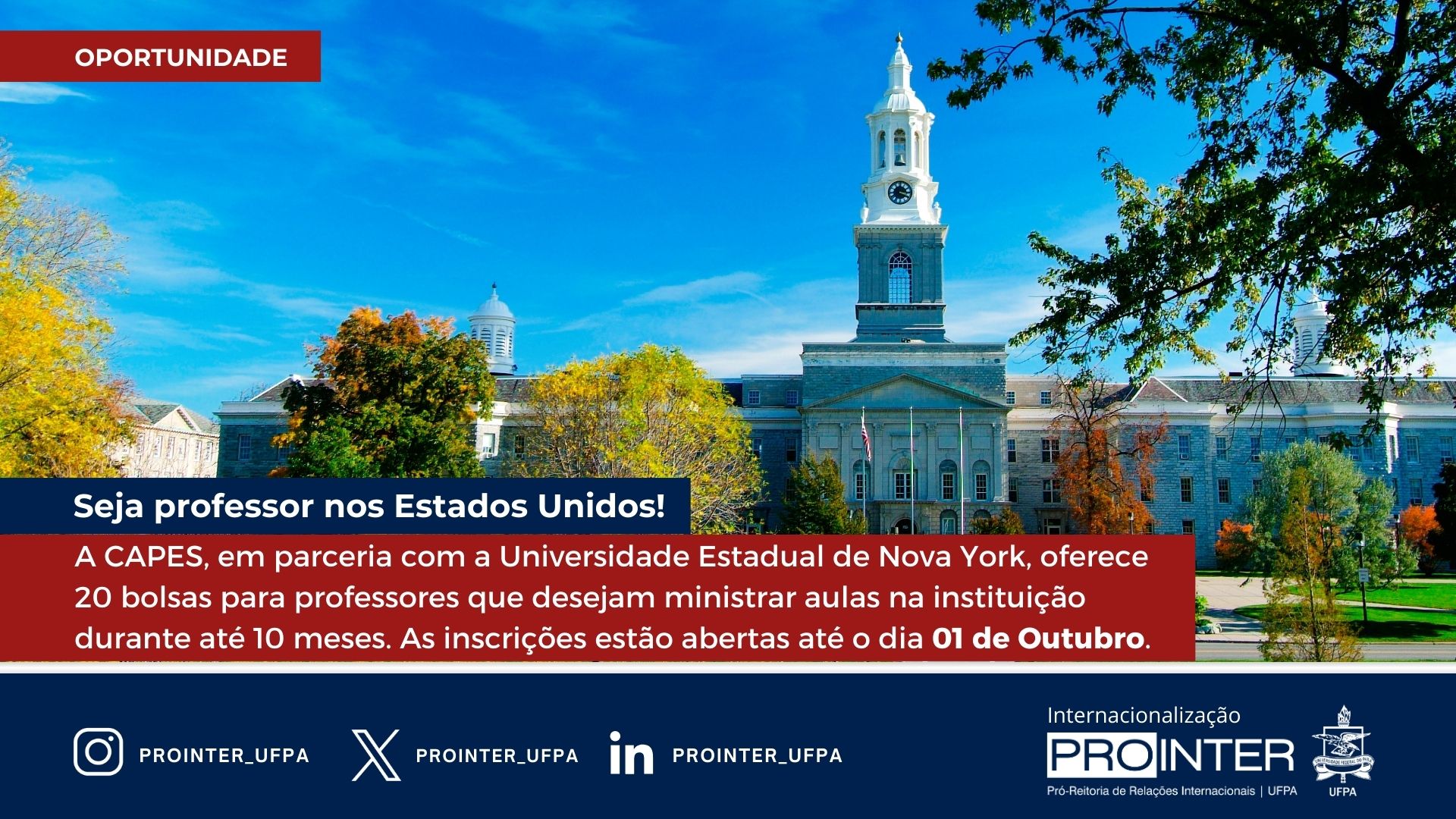 Seleção de professores visitantes nos Estados Unidos - CAPES