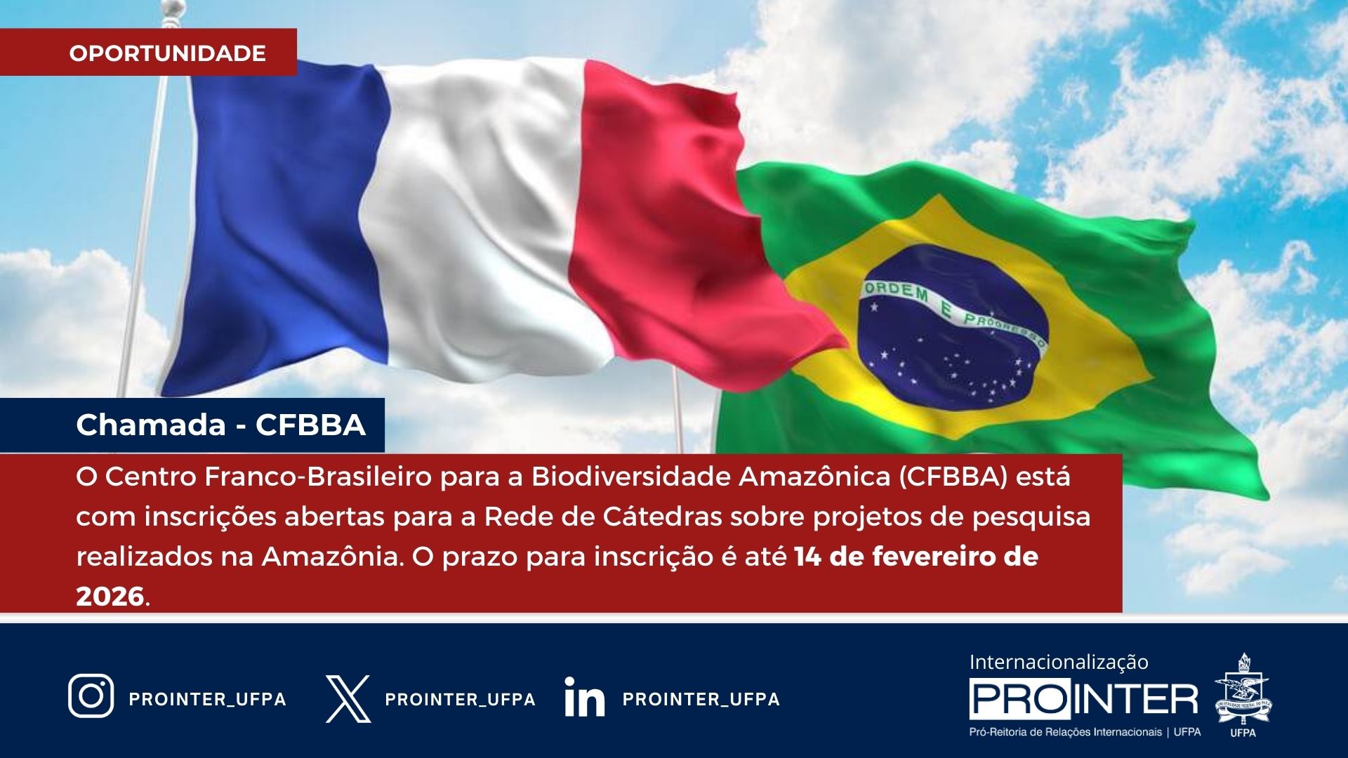 Inscrições abertas para a rede de cátedras da CFBBA