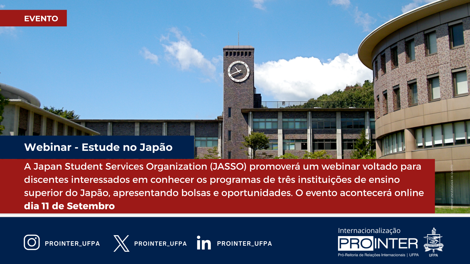 Webinar Japan Student Services Organization (JASSO) - Estude no Japão 