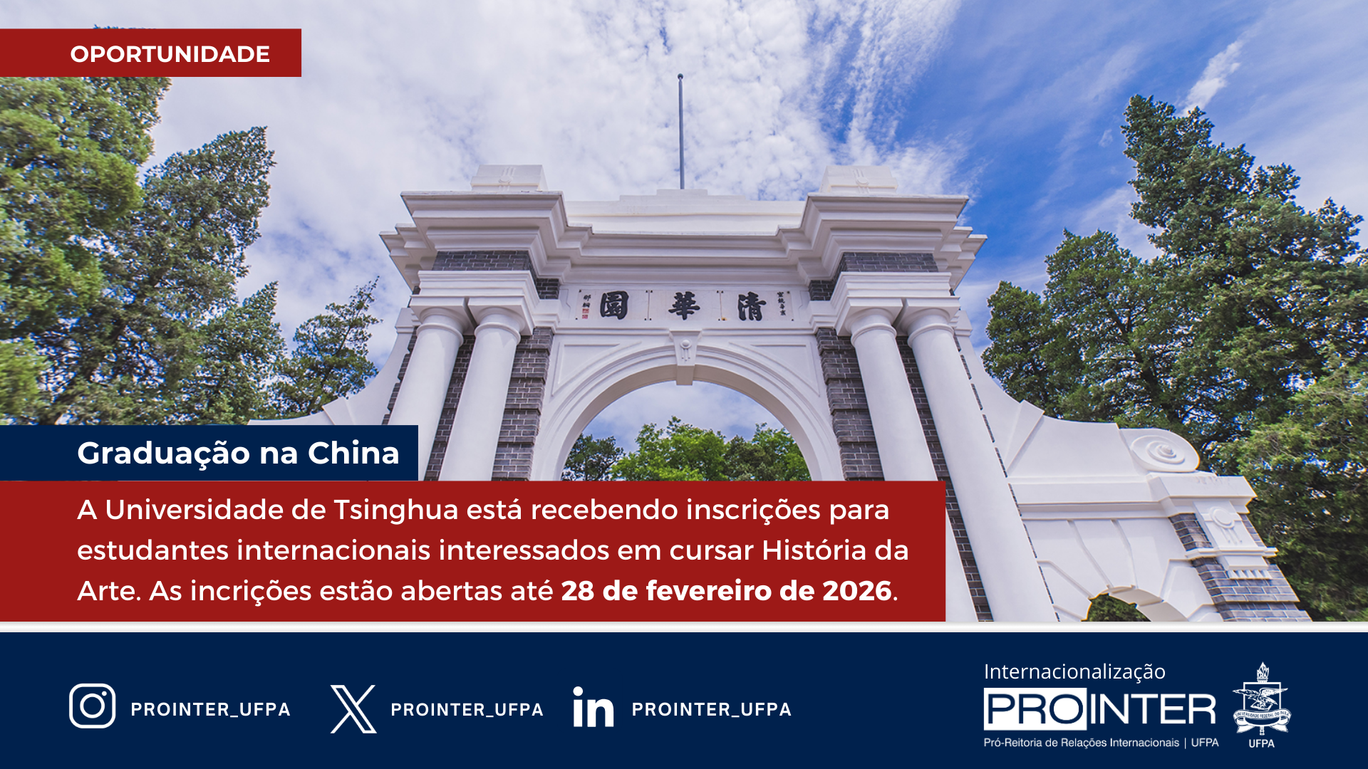 Universidade chinesa abre inscrições de bolsas de estudos para alunos internacionais
