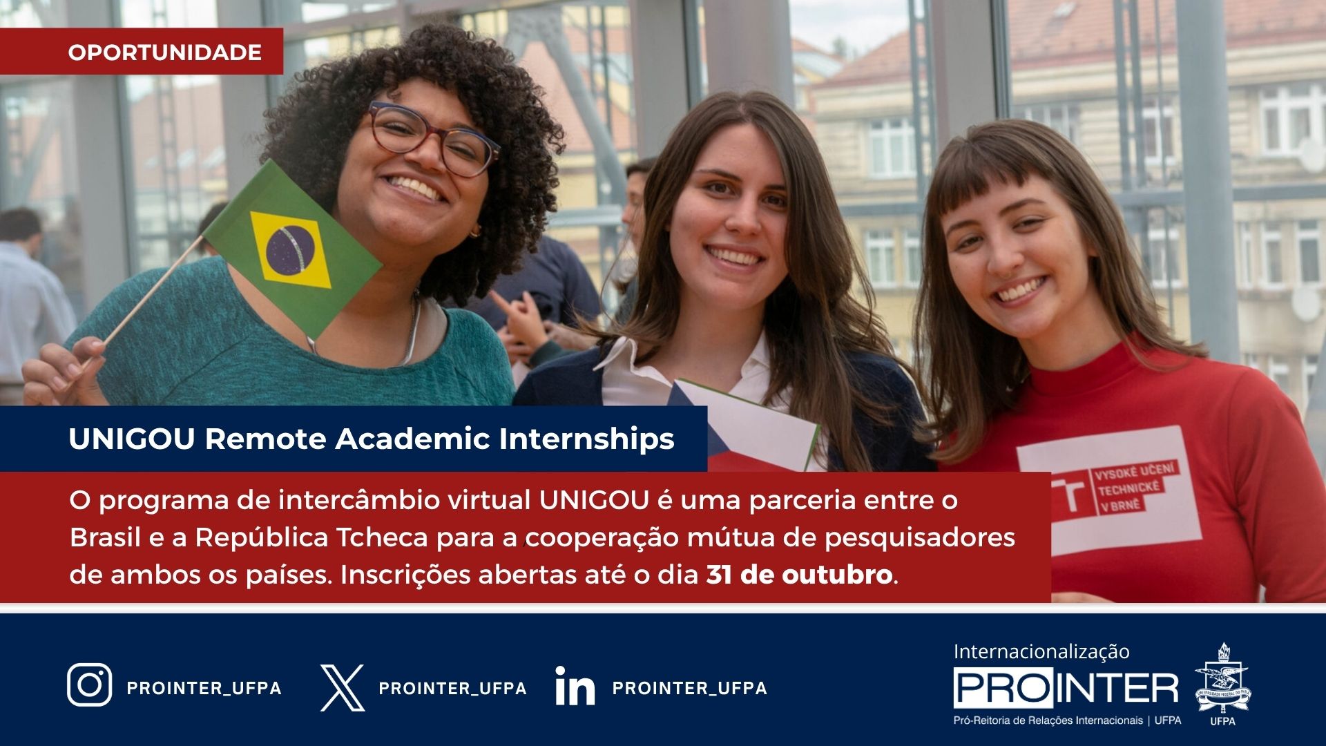 Prorrogação do prazo de inscrição do Programa UNIGOU REMOTE Academic Internships